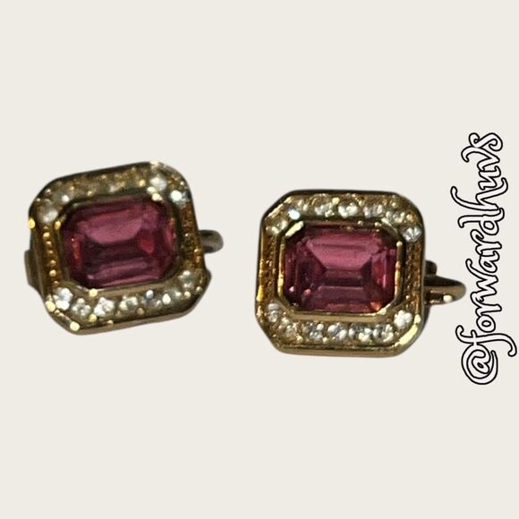 Chr Dior | Christian Dior Germany | Clip On Rhinestone Earrings - Picture 8 of 11